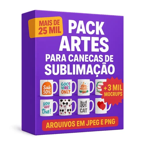 Pack Artes para Canecas de Sublimação