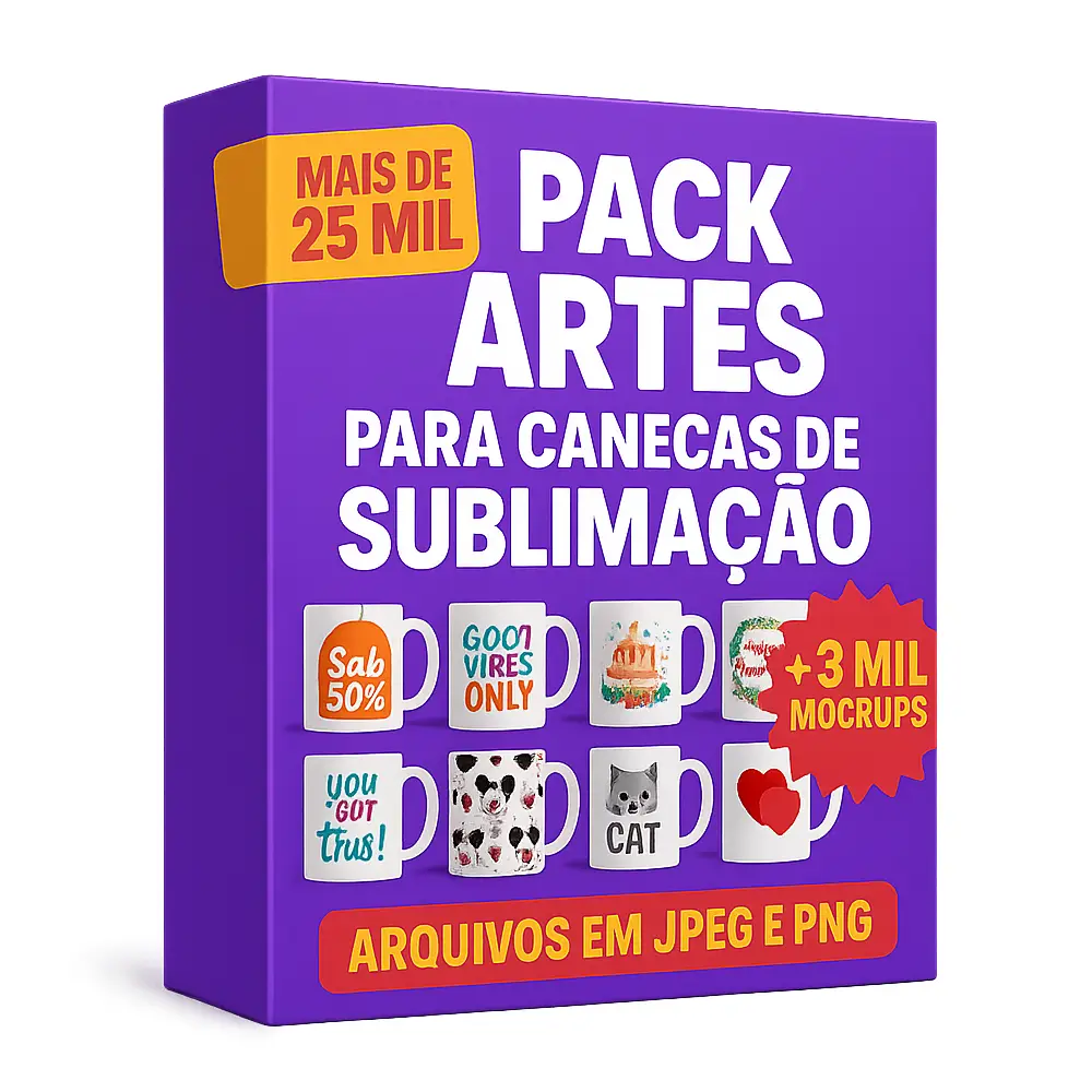 Pack Artes para Canecas de Sublimação